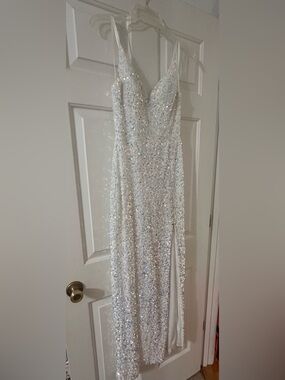 White sequin evening dress/prom dress